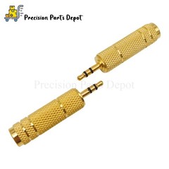 2X3.5mm Male to 6.5mm Female Plug Jack Stereo Headphone Audio Adapter Connector