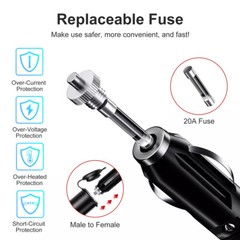 12V Car Cigarette Lighter Socket Extension Cord Cable 13ft Heavey Duty Adapter