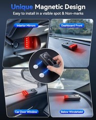 108dB Car Alarm System, Car Anti-Theft Vibration Sensor Alarm & Red Light, 2
