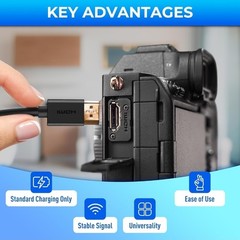 USB to HDMI Cable, USB 2.0 Male to HDMI Male Charger Cable Splitter Adapter -…