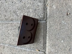 Vintage Soviet Bakelite Electrical Socket Schuko 250V 6A Brown Old Russia Plug