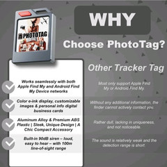 Phototag Smart Air Tracker Tags Finder for Android & Ios (Apple Find My devise)