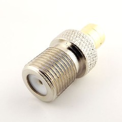 SMB Female Jack to F Female Jack Straight RF Coaxial Adapter Connector Converter