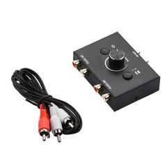 1 In 2 Out/2 In 1 Out RCA Stereo Audio Switch Stereo Audio Bi-Directional Switch