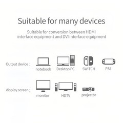 MMOBIEL HDMI to DVI Cable Adapter – Bi-Directional – Male DVI-D Dual Link to