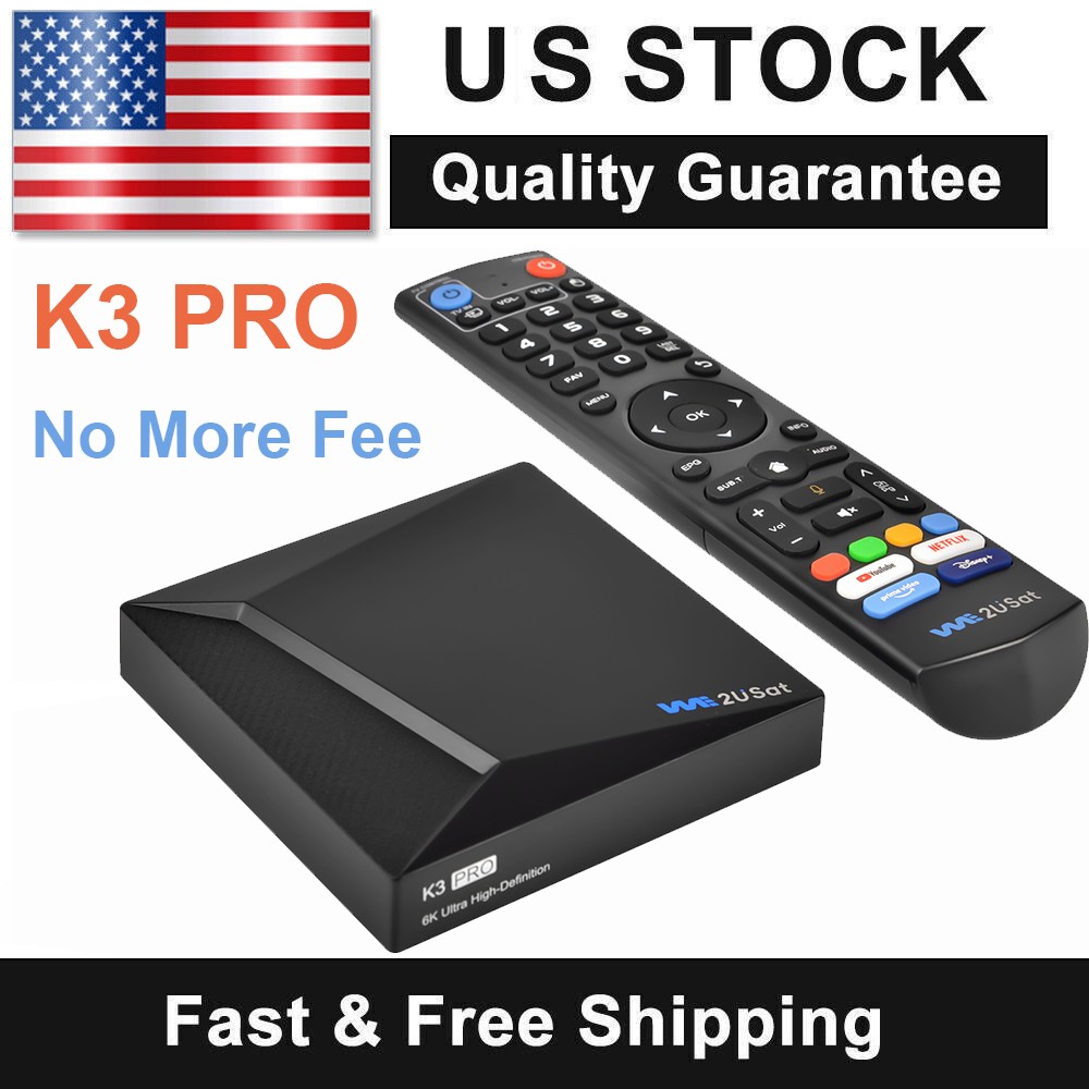 WE2USAT K3 PRO 6K TV Box Decode Dual WiFi HDR10+ Android Bluetooth Voice Control