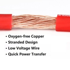 Strands Copper Primary Wire Auto Audio Amplifier Power Cable 15 50 100 Feet Lot