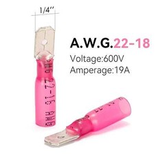 Waterproof Heat Shrink Spade Wire Connectors Electrical Crimp Terminals 50/220X