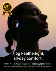 Acefit Pro Open Ear Headphones Night Safety Mode Sports Earbuds Powerful Bass 7.
