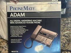 Vintage PHONEMATE DIGITAL ANSWERING MACHINE Adam ADVANCED Phone Tapeless VIDEO