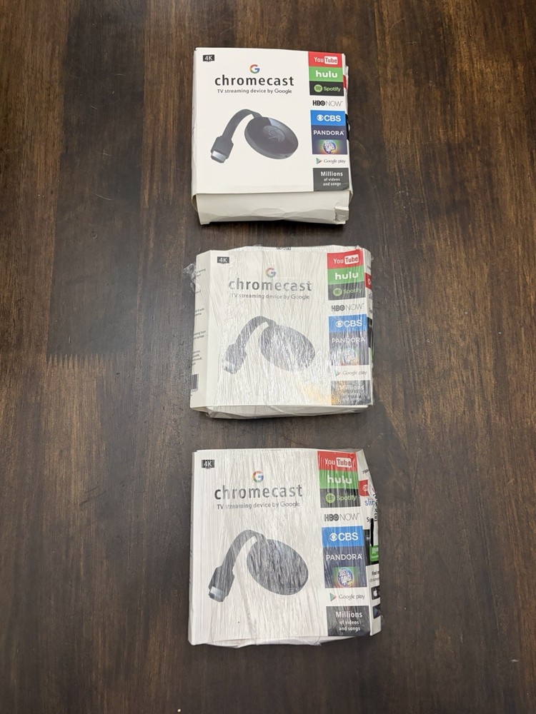 (3) Google Chromecast 2nd Generation TV Digital Media Streaming