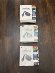 (3) Google Chromecast 2nd Generation TV Digital Media Streaming