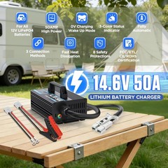 12V 50A Lithium Battery Charger 14.6V 50A Fast LiFePO4 Charger 0V Wake Up 12 …