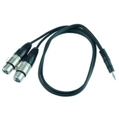 3.5mm Stereo Jack Plug to 2 x XLR Female Socket Audio Lead Cable 1m 2m 3m