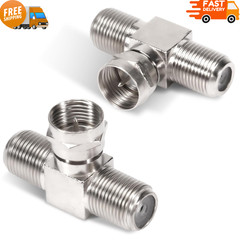 Coaxial Cable Splitter, TV Splitter 2 in 1 Out 2-Pack F Type RG6 Male to 2 F …