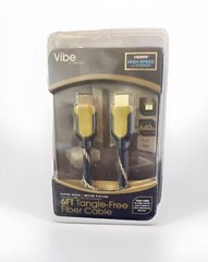 VIBE 6ft Tangle-Free Fiber Cable HDMI High Speed w/Ethernet NIP