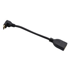 90 Degree 0.15M Mini HDMI to HDMI Adapter Cable for High Definition Electronics
