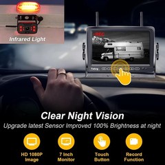 RV Backup Camera Wireless Plug and Play: Pre-Wired for Furrion System Recordi…
