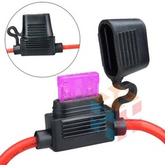 3 Pack 14 Gauge Mini ATC 35A Fuse Holder In-Line AWG Wire Copper 12 Volt Blade