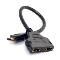 US 1-2 Pack HDMI Male to 2 Female 1 In 2 Out 4K Splitter Cable Adapter Converter
