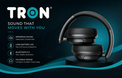 TRON Hybrid Noise Cancelling Headphones, OverEar Wireless Bluetooth Transparency