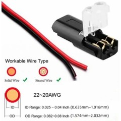 2 Pin Waterproof Electrical Connector Car Automotive Wire Plug Terminal LOT