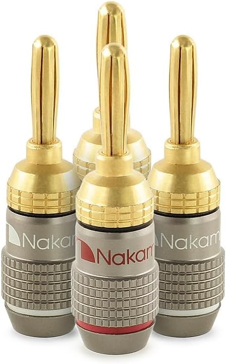 Nakamichi FanLock Excel Series 24k Gold Plated Banana Plugs 10 AWG – 18 AWG Gaug