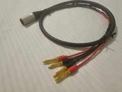 Canare 4S8 4 Pin Silver XLR Male to 4 Banana Plug OCC Hifi Speaker Cable