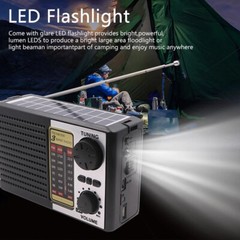 Solar Radio Portable FM/AM SW Digital Bluetooth Speaker MP3 Player Rechargeable