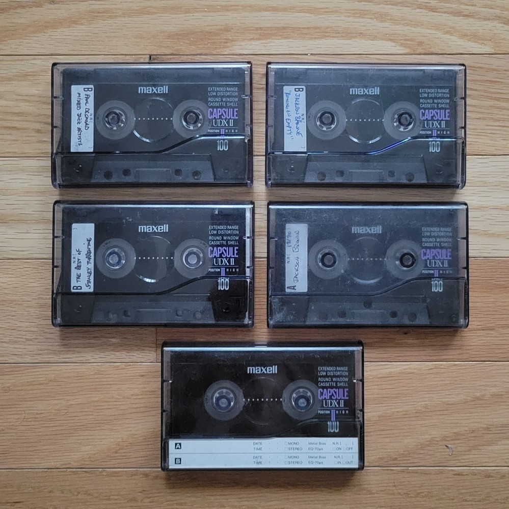 Used Maxell Capsule UDX II 100 Cassette Tapes – Lot of 5