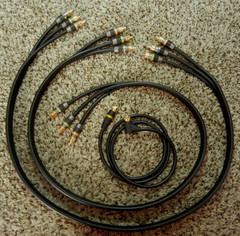 2 Monster 2CV Component High Resolution Video Cables Y/Pb/Pr + Monster COAX