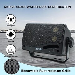 2*Herdio Marine 3.5 Inches Outdoor Speakers Wired 200W 3 Way Wall Mount Speakers