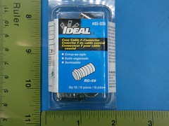 20 pcs RG-59 , Coax Cable F-Connector, IDEAL, 85-036, Crimp-on Style