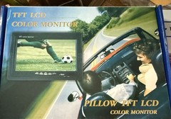 Aukuyee 7” TFT LCD HD Color Monitor Pillow Screen Display NIB Portable TV