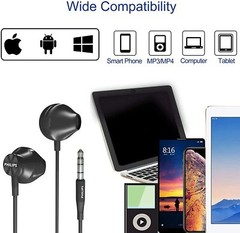 PHILIPS Wired Earbuds with Microphone Ergonomic Comfort-Fit in Ear Headphones