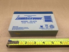 Power Sonic PS-670 6V 7 Amp Hr Sealed Battery #4015K28IAC