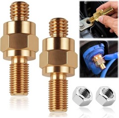 2 Set Side Post Battery Terminal Extension Bolt with Nuts,3/8″-16 Coarse and 3/8