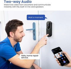 New Video Doorbell 1080p HD Camera WI-FI Night Vision Motion Detection Wireless
