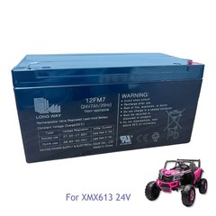 LONGWAY Rechargeable Lead Acid Battery 24V7A20HR 12FM7 XMX613KIDSCAR Replacement