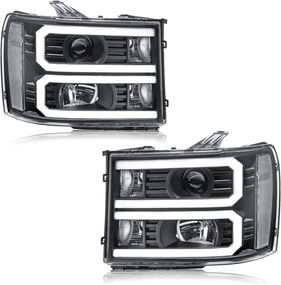 2007-13 GMC Sierra 1500 2500HD 3500HD LED DRL Headlights–Compatible
