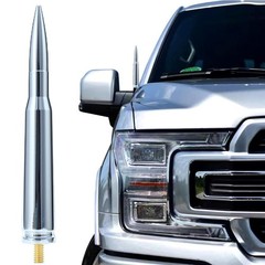 50 Cal Truck Chrome Bullet Antenna Fit for Ford F150 F250 F350 Raptor/Dodge R…