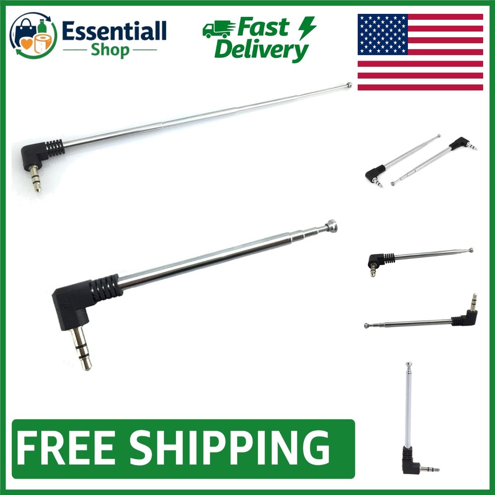 Durable 2 Pack FM Radio Antennas – Telescoping 3.5mm Replacement for Speakers