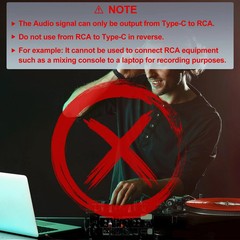 J&D USB C to RCA Audio Cable, Braided Stereo Audio Converter Cord Type-C Male to