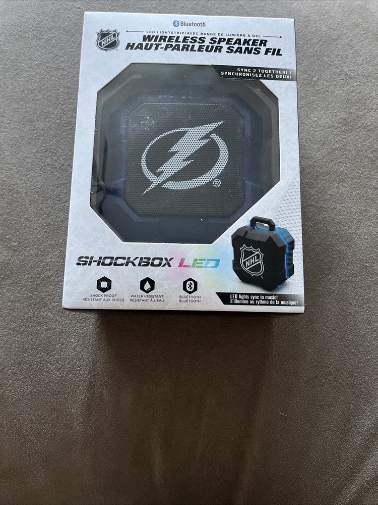 NHL ShockBox LED Wireless Bluetooth Speaker Tampa Bay Lightning New Sealed