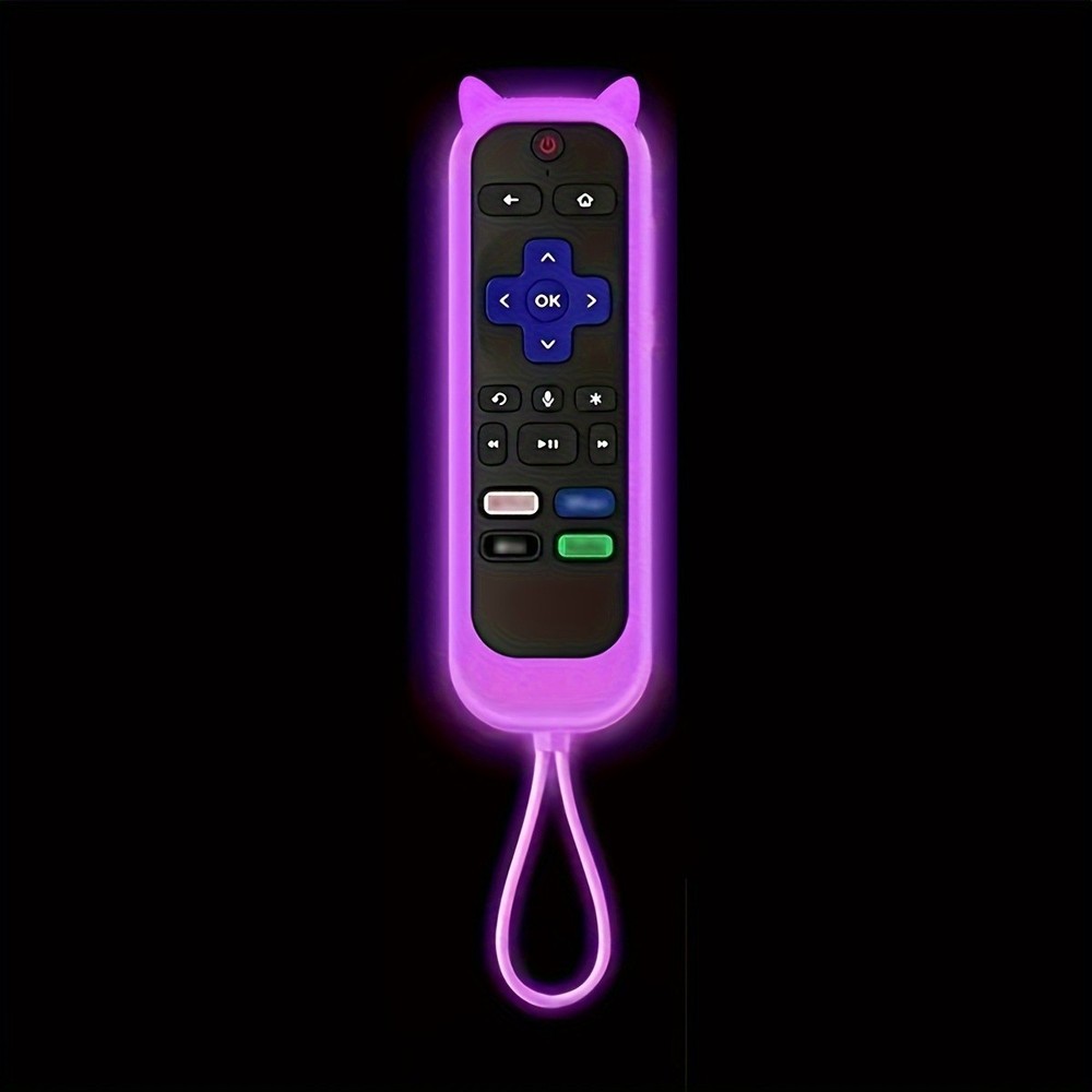 1Pc Silicone Protective Remote Control Cover For Roku TV Remote Holder Glow Case