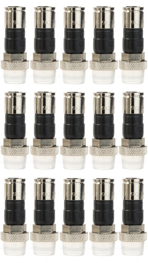 15 Pack PPC RG6 Male Coax Snap-on End Cable Compression Outdoor Seal Connectors
