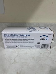 Home Plus 3003798 Phone White Slim Corded Telephone – Desk or Wall Mounted NEW