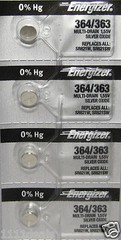 4 x FRESH Energizer 364/363 SR621SW Watch Batteries Brand New Ships From USA