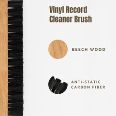 Anti Static Record Brush for Vinyl Records, Carbon Fiber Record Cleaning Brus…