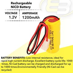 Emergency Lighting Battery Compatible with TETG, T&B, 012745 ANIC1056